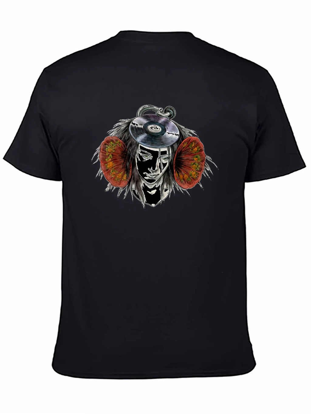 Abstract DJ Graphic Black Tee