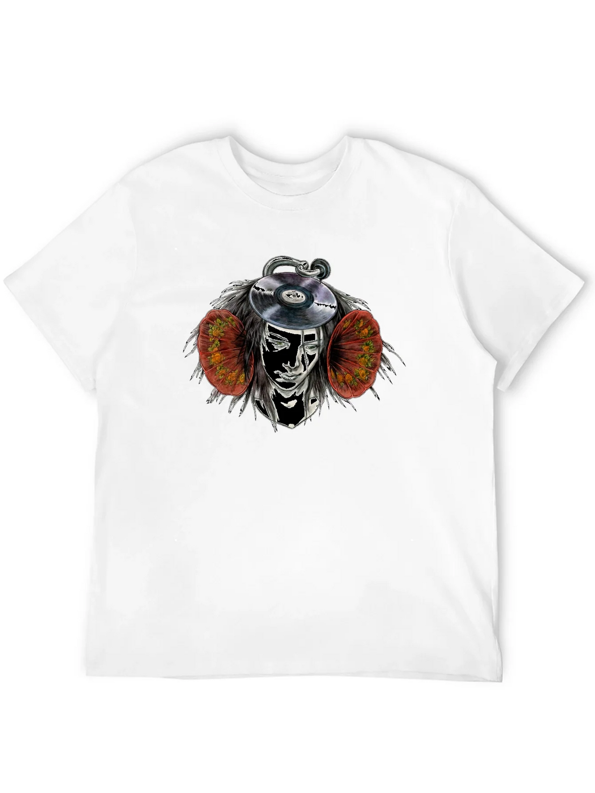 Abstract DJ Graphic Black Tee