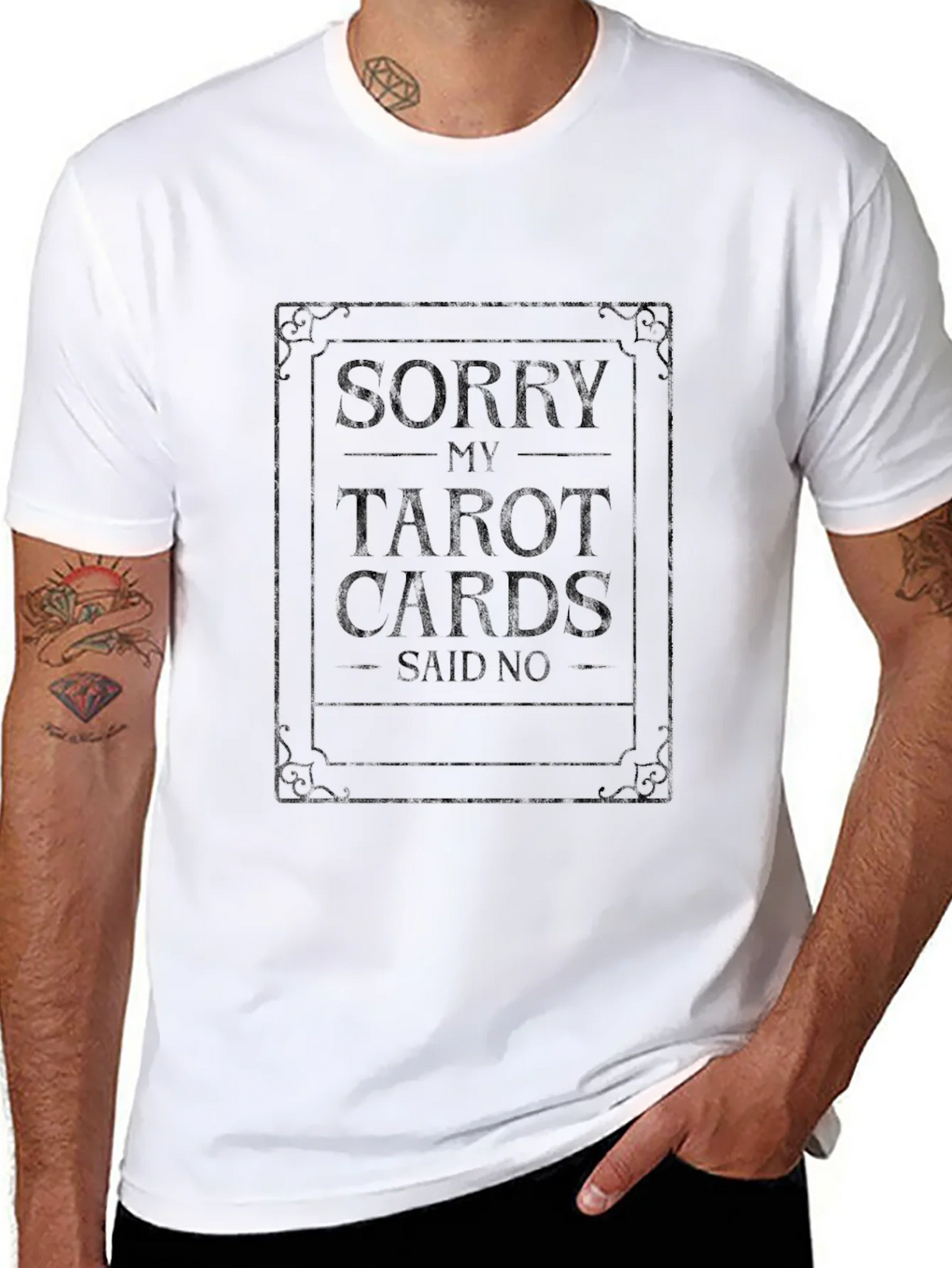 Sorry My Tarot Cards Said No Black T-Shirt product image 7