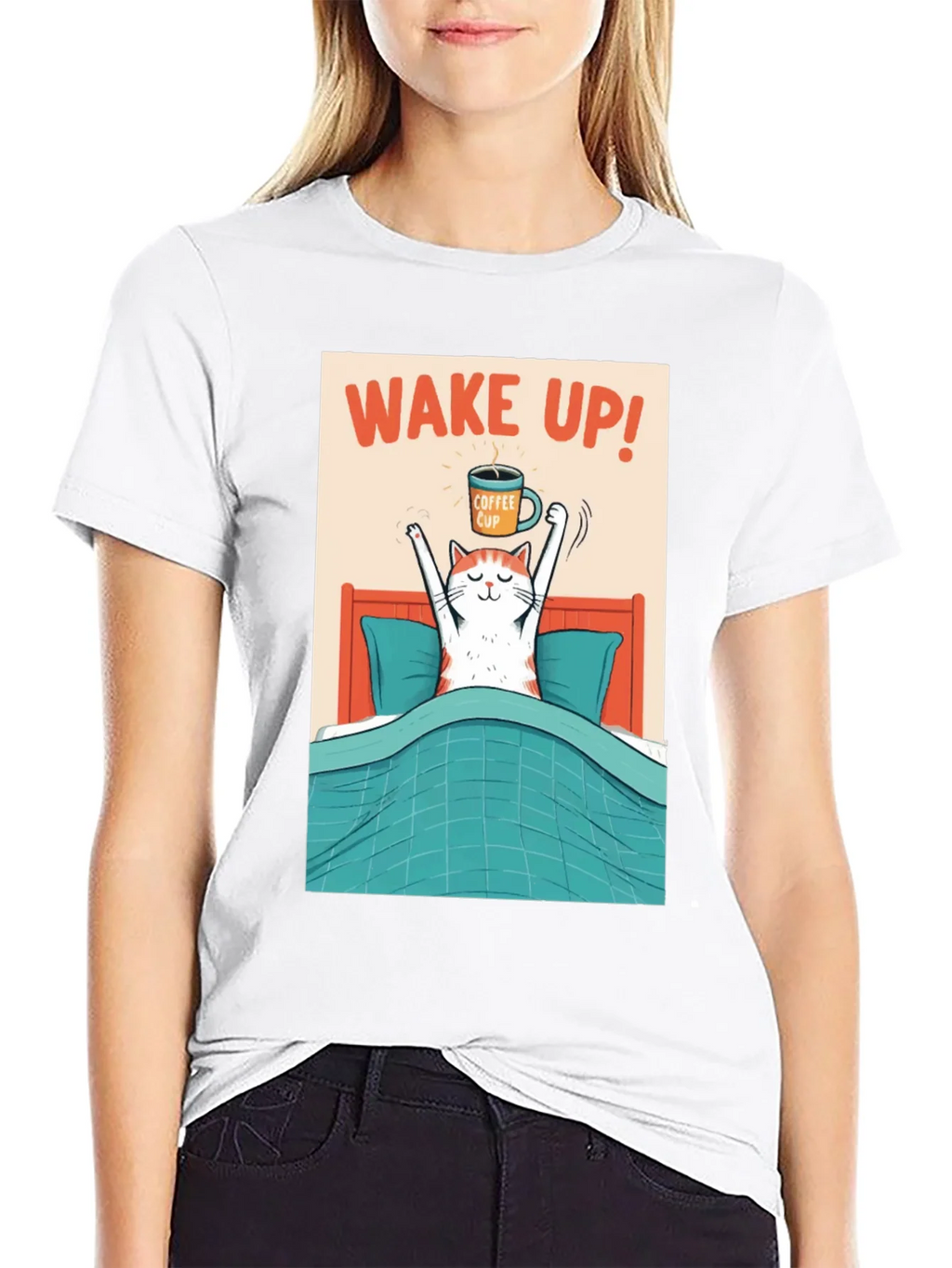 Wake Up Coffee Cat T-Shirt product image 3