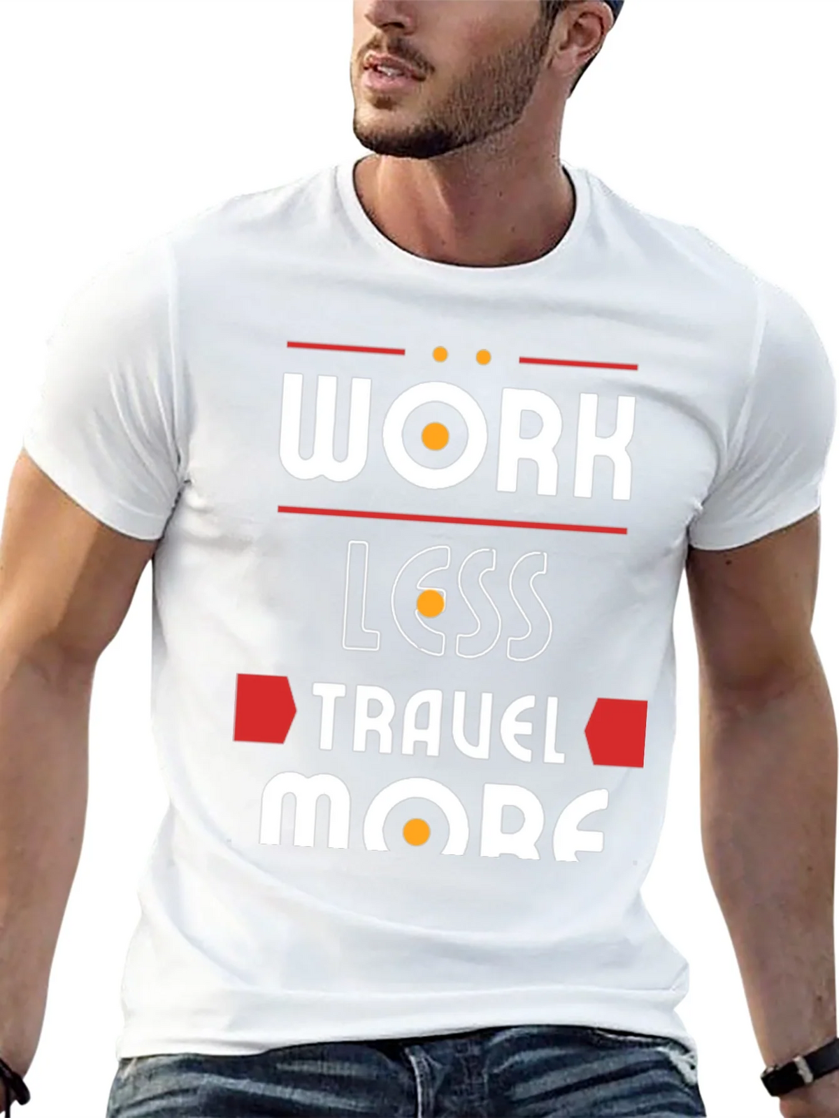Work Less Travel More Graphic T-Shirt product image 8