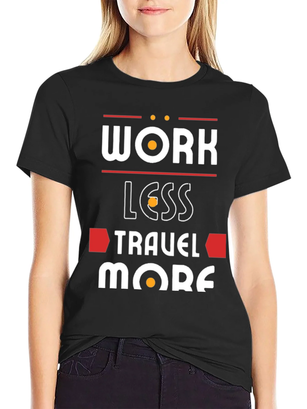 Work Less Travel More Graphic T-Shirt product image 2