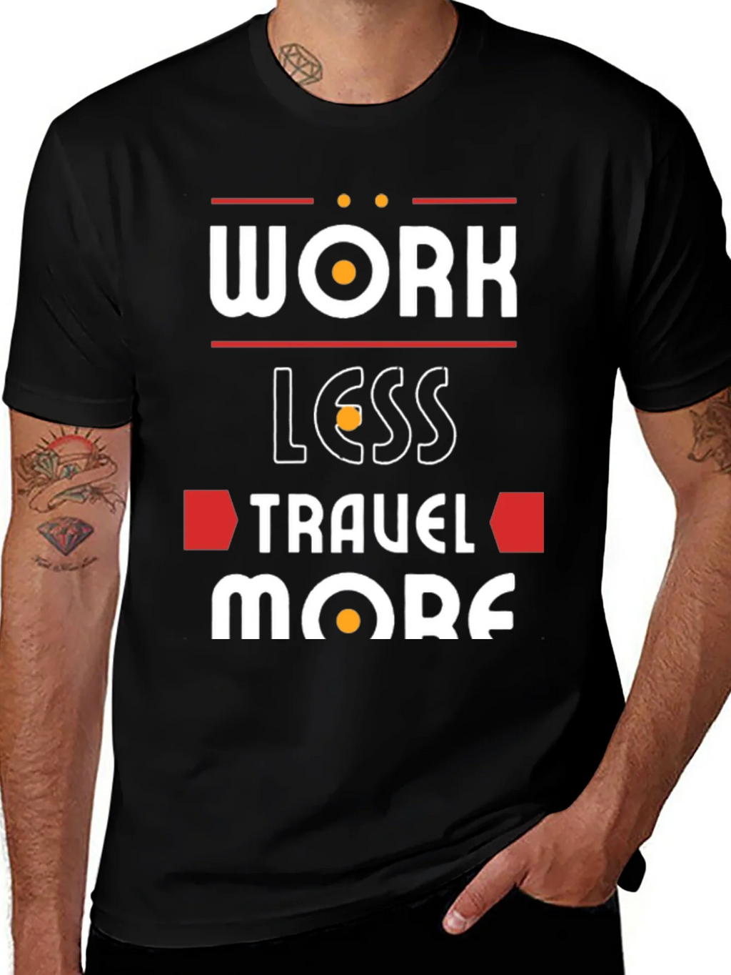 Work Less Travel More Graphic T-Shirt product image 1
