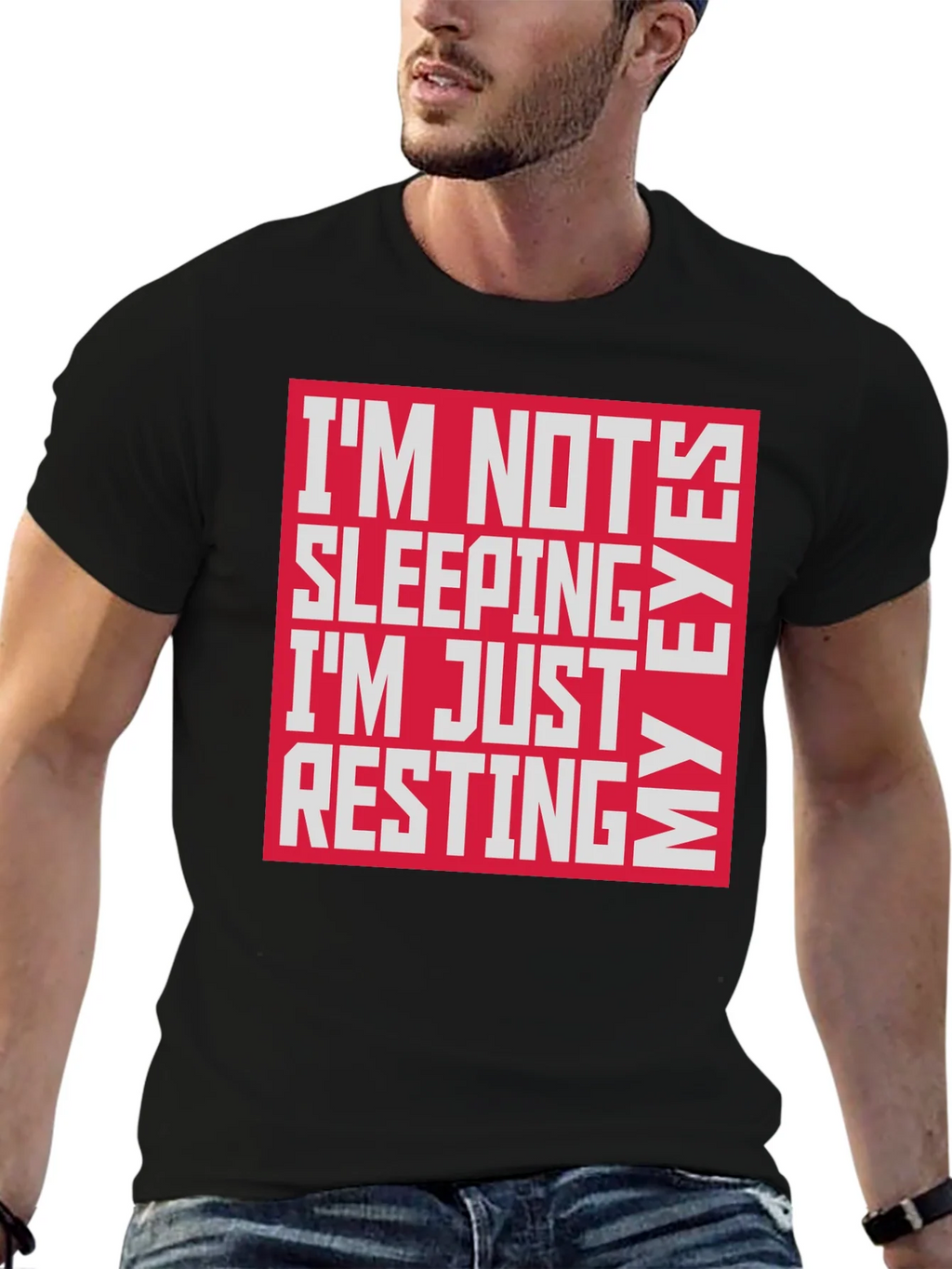 Funny Resting My Eyes Graphic Tee product image 6