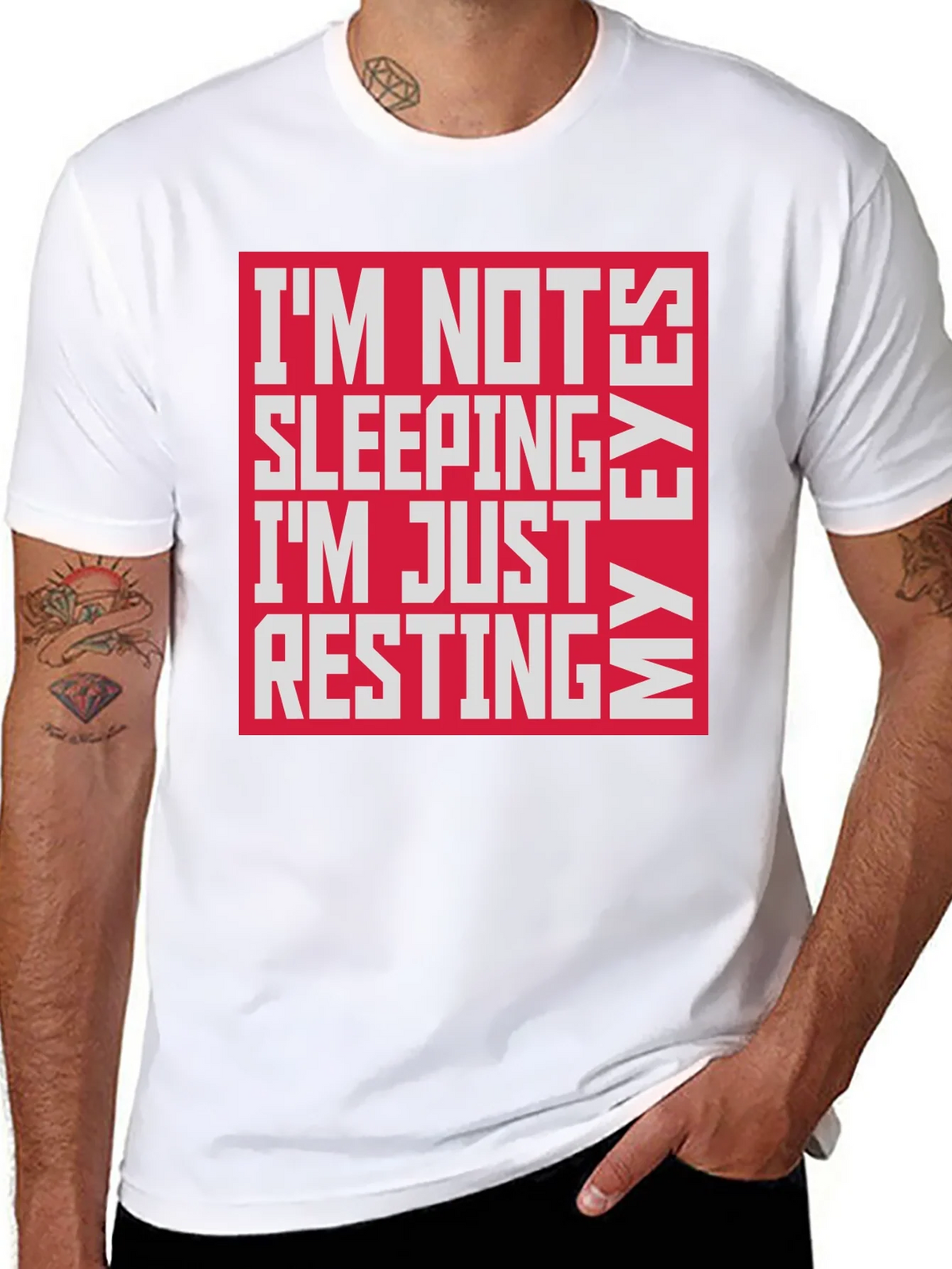 Funny Resting My Eyes Graphic Tee product image 7