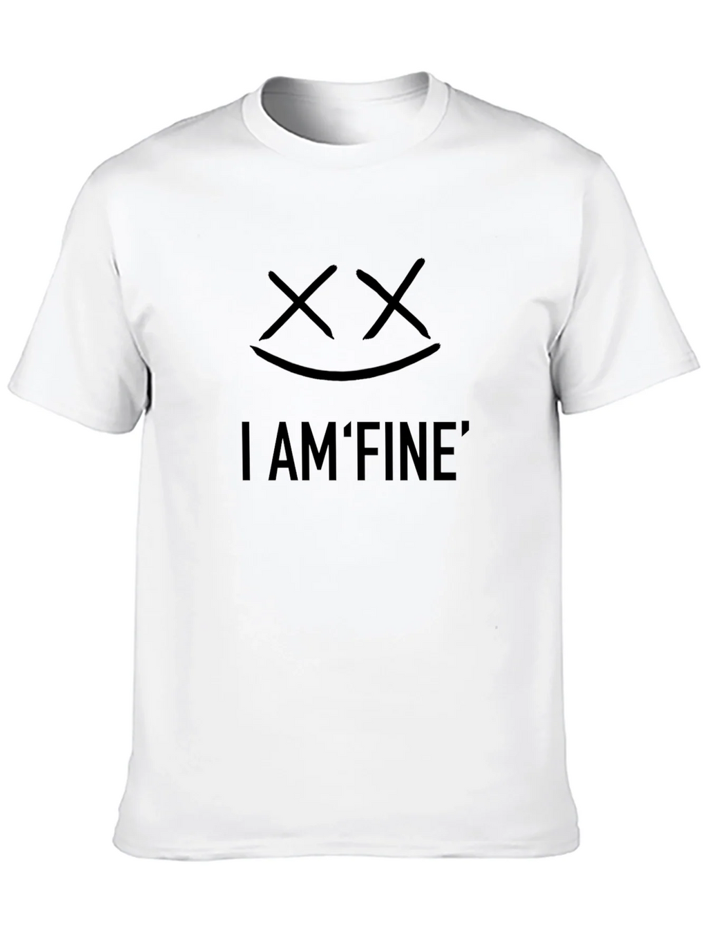 I AM FINE Graphic Tee - Unisex Black T-Shirt product image 7