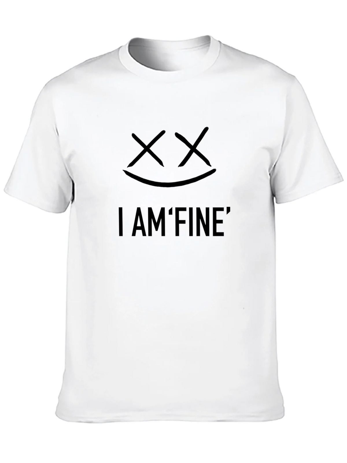 I AM FINE Graphic Tee - Unisex Black T-Shirt product image 7