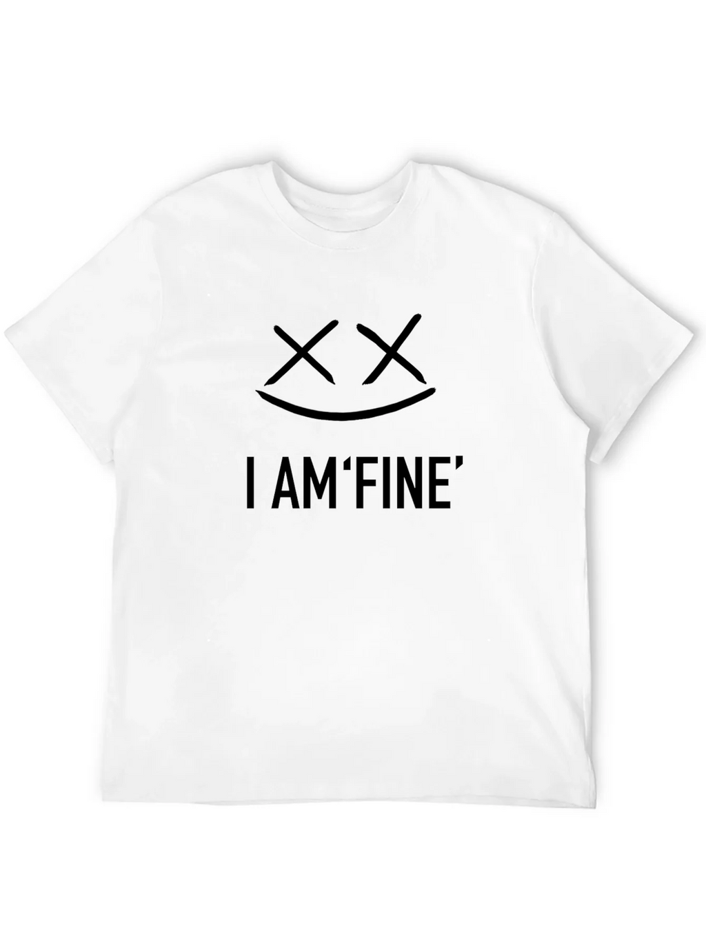 I AM FINE Graphic Tee - Unisex Black T-Shirt product image 8