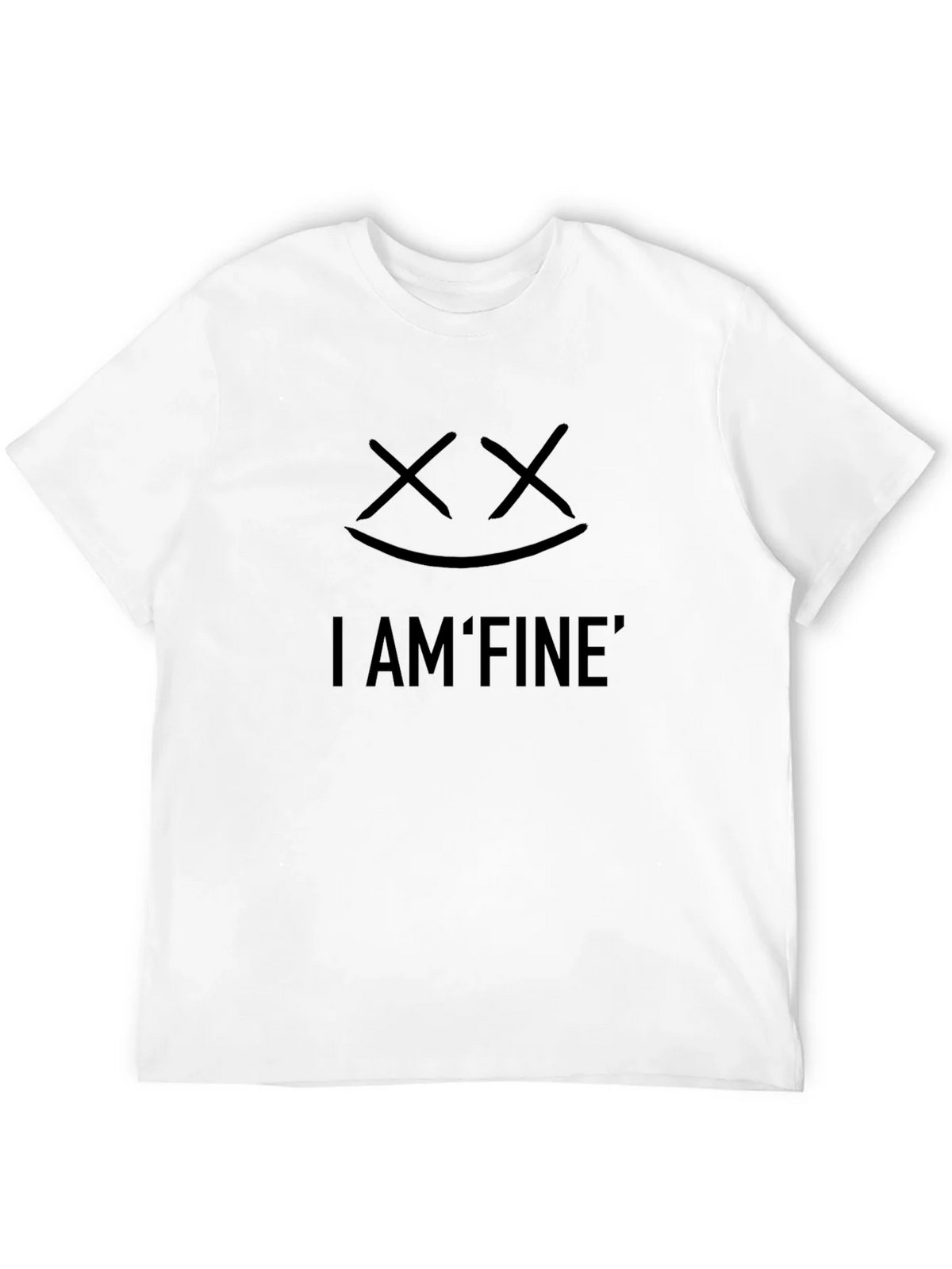 I AM FINE Graphic Tee - Unisex Black T-Shirt product image 8
