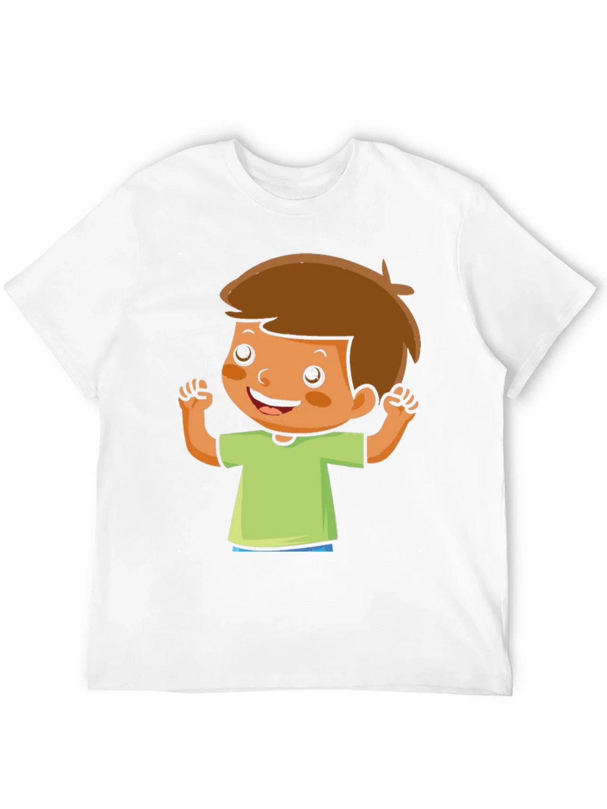 Cartoon Boy Graphic Tee - Black Cotton Shirt product image 2