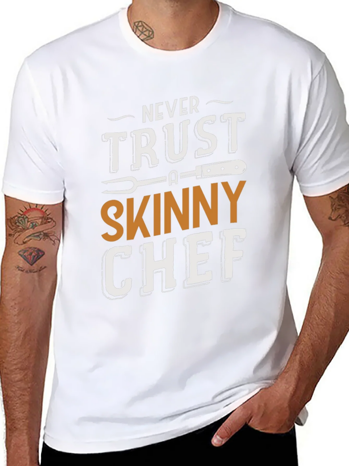 Never Trust a Skinny Chef T-Shirt product image 7