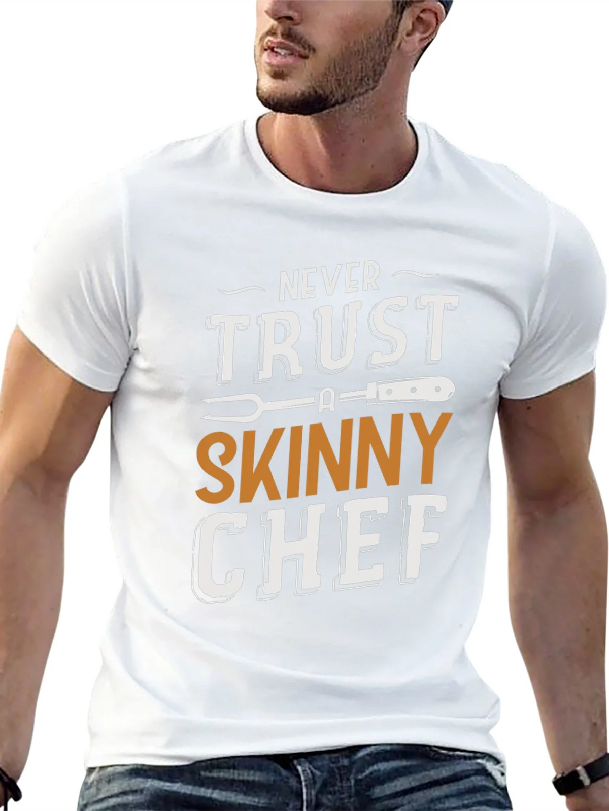 Never Trust a Skinny Chef T-Shirt product image 12