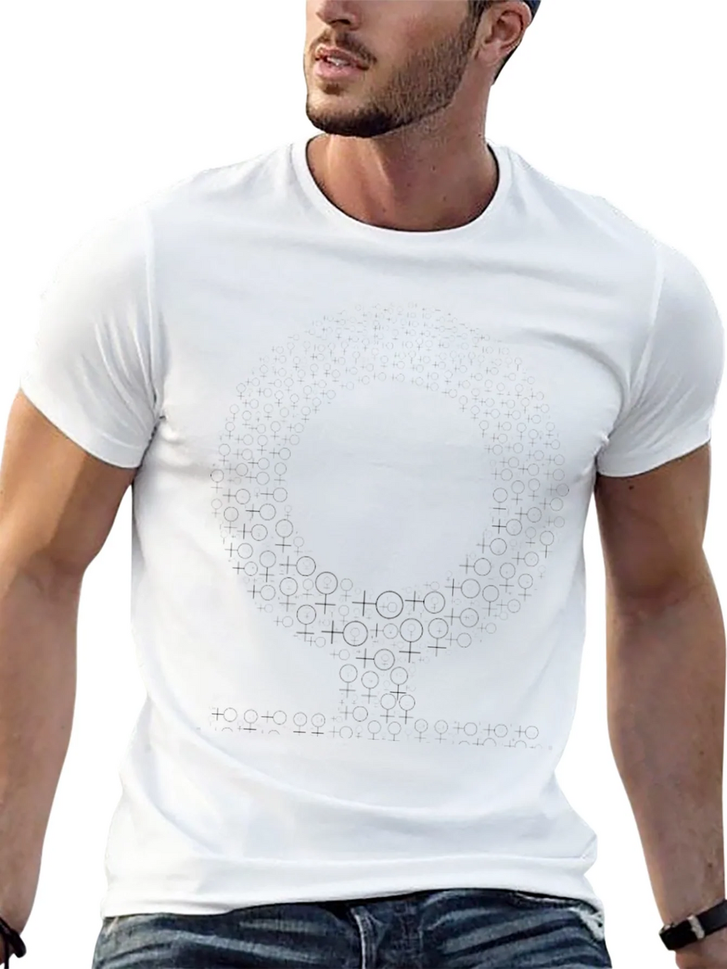 Black Graphic Print Crew Neck Mens T-Shirt product image 12