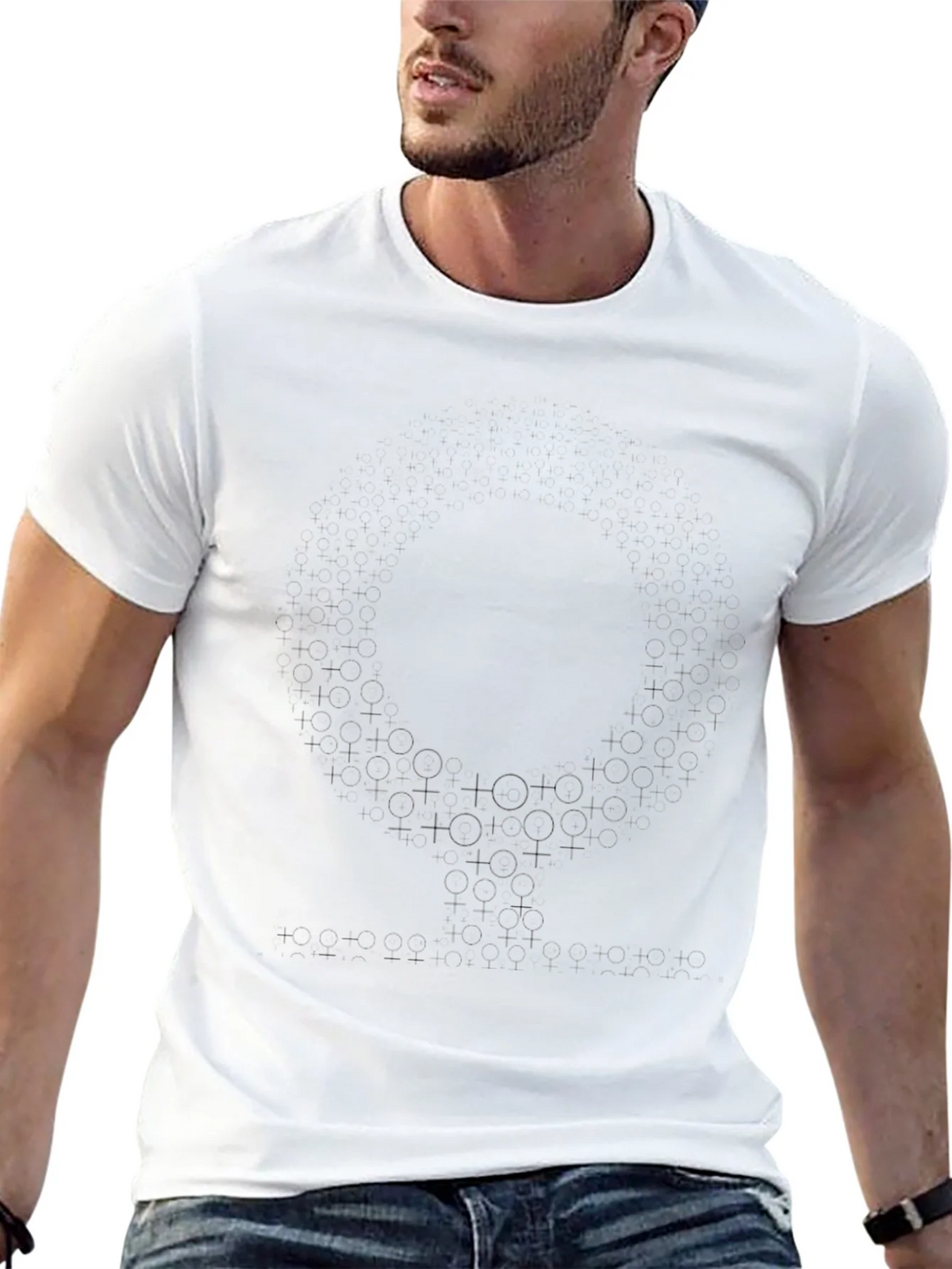 Black Graphic Print Crew Neck Mens T-Shirt product image 12