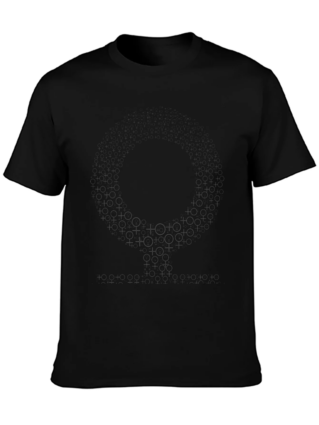 Black Graphic Print Crew Neck Mens T-Shirt product image 3