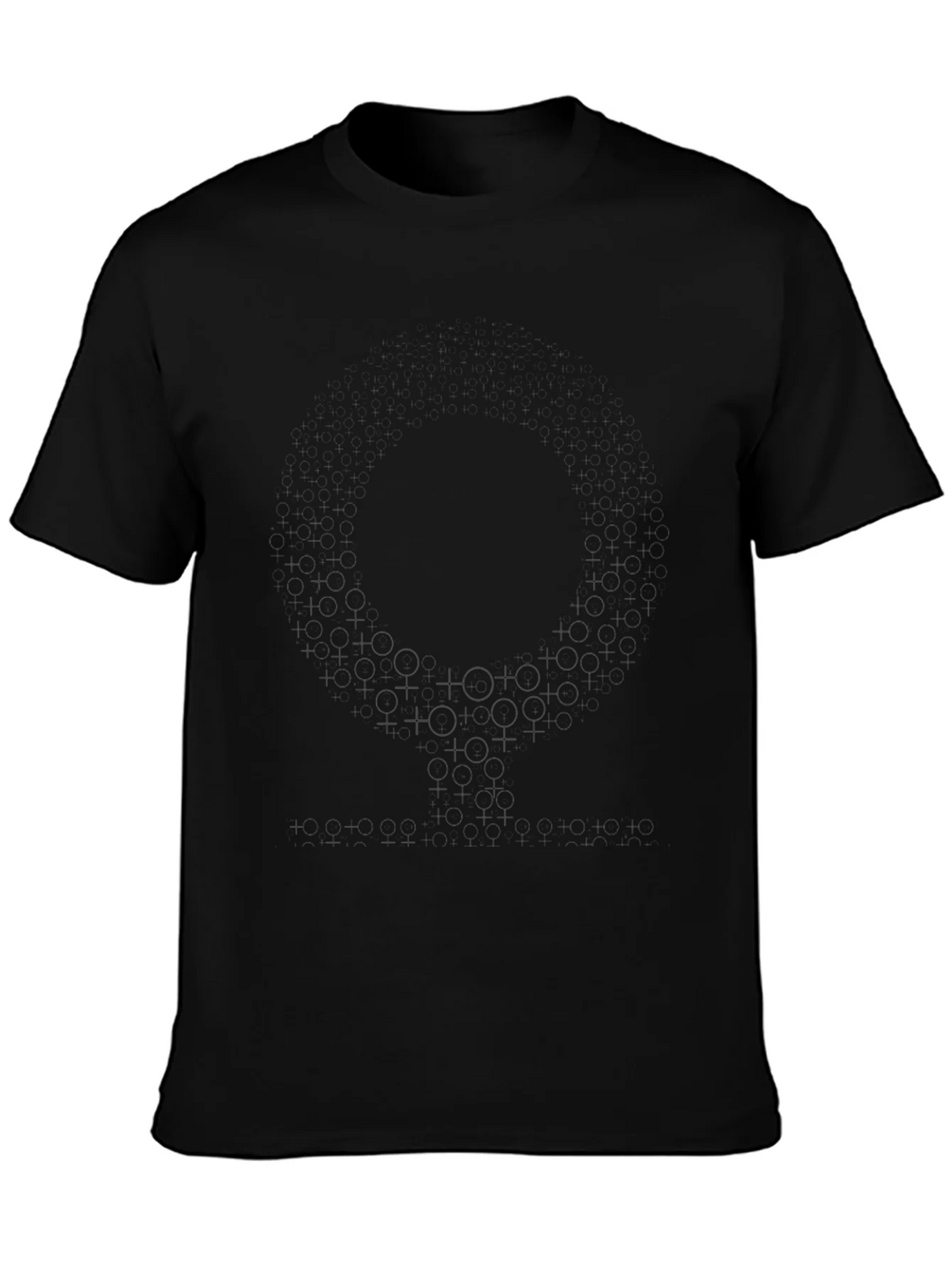Black Graphic Print Crew Neck Mens T-Shirt product image 3