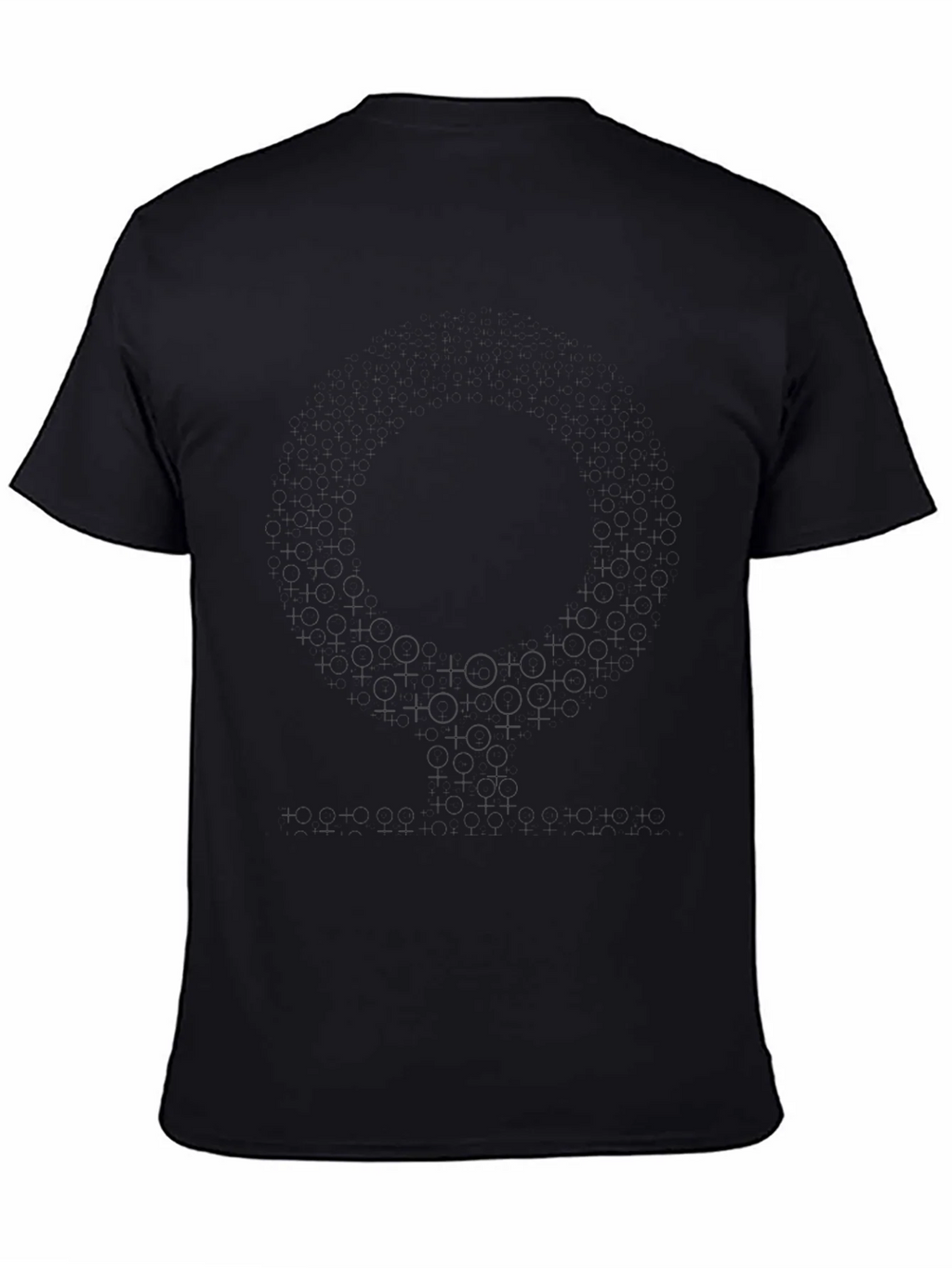 Black Graphic Print Crew Neck Mens T-Shirt product image 4