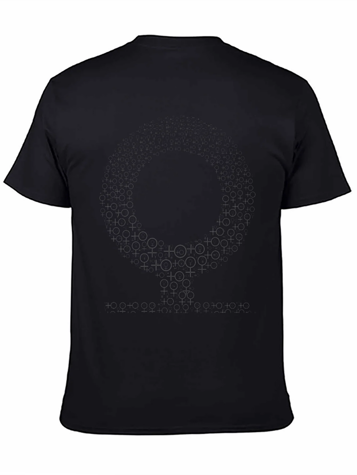 Black Graphic Print Crew Neck Mens T-Shirt product image 4