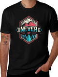 Never Give Up Graphic T-Shirt - Mountain Adventure Tee product image 1