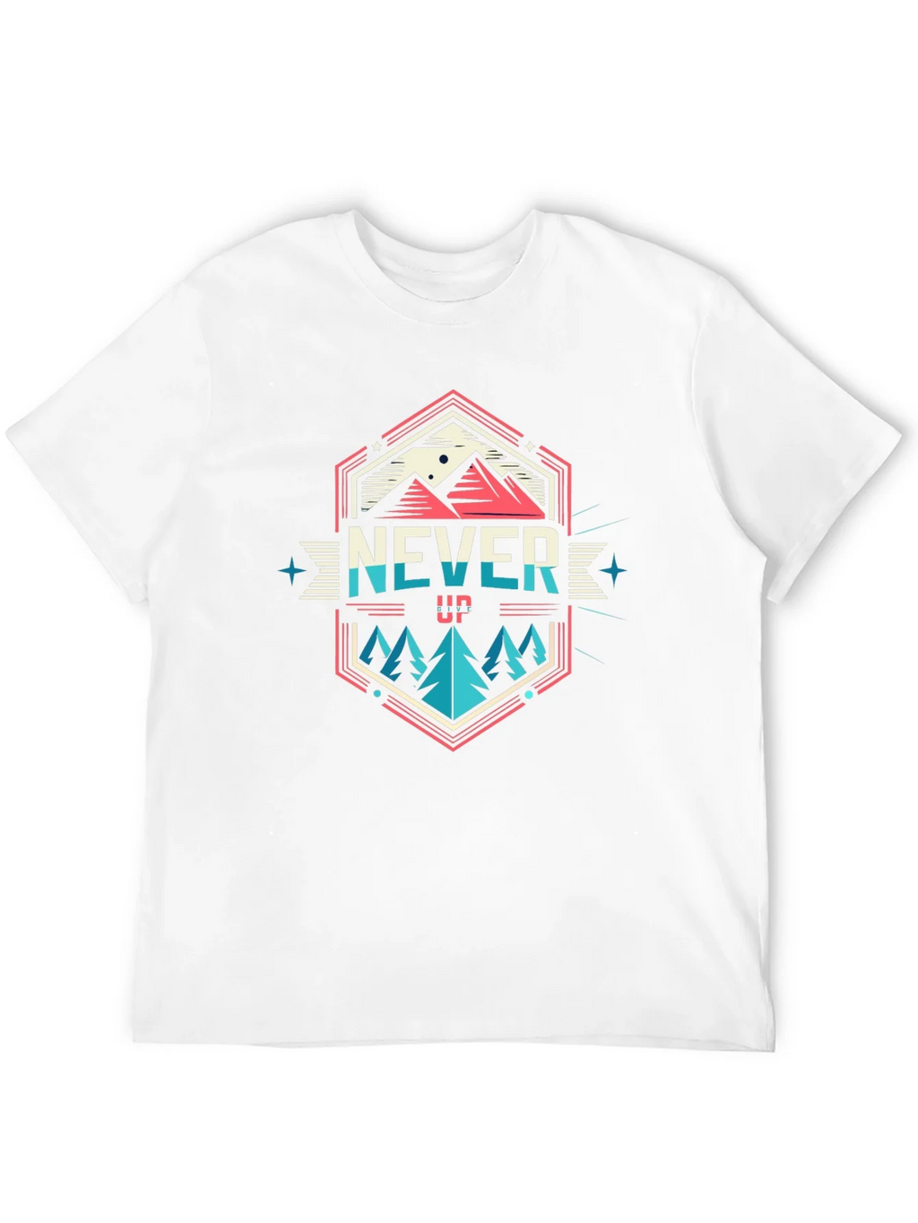 Never Give Up Graphic T-Shirt - Mountain Adventure Tee product image 4