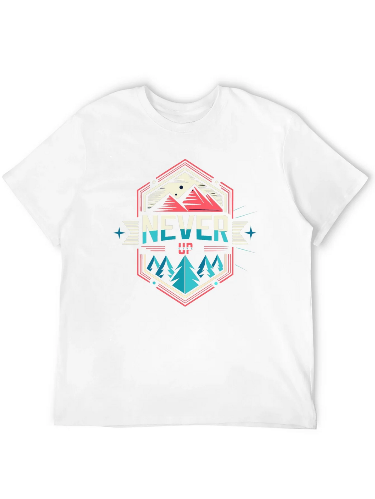 Never Give Up Graphic T-Shirt - Mountain Adventure Tee product image 4