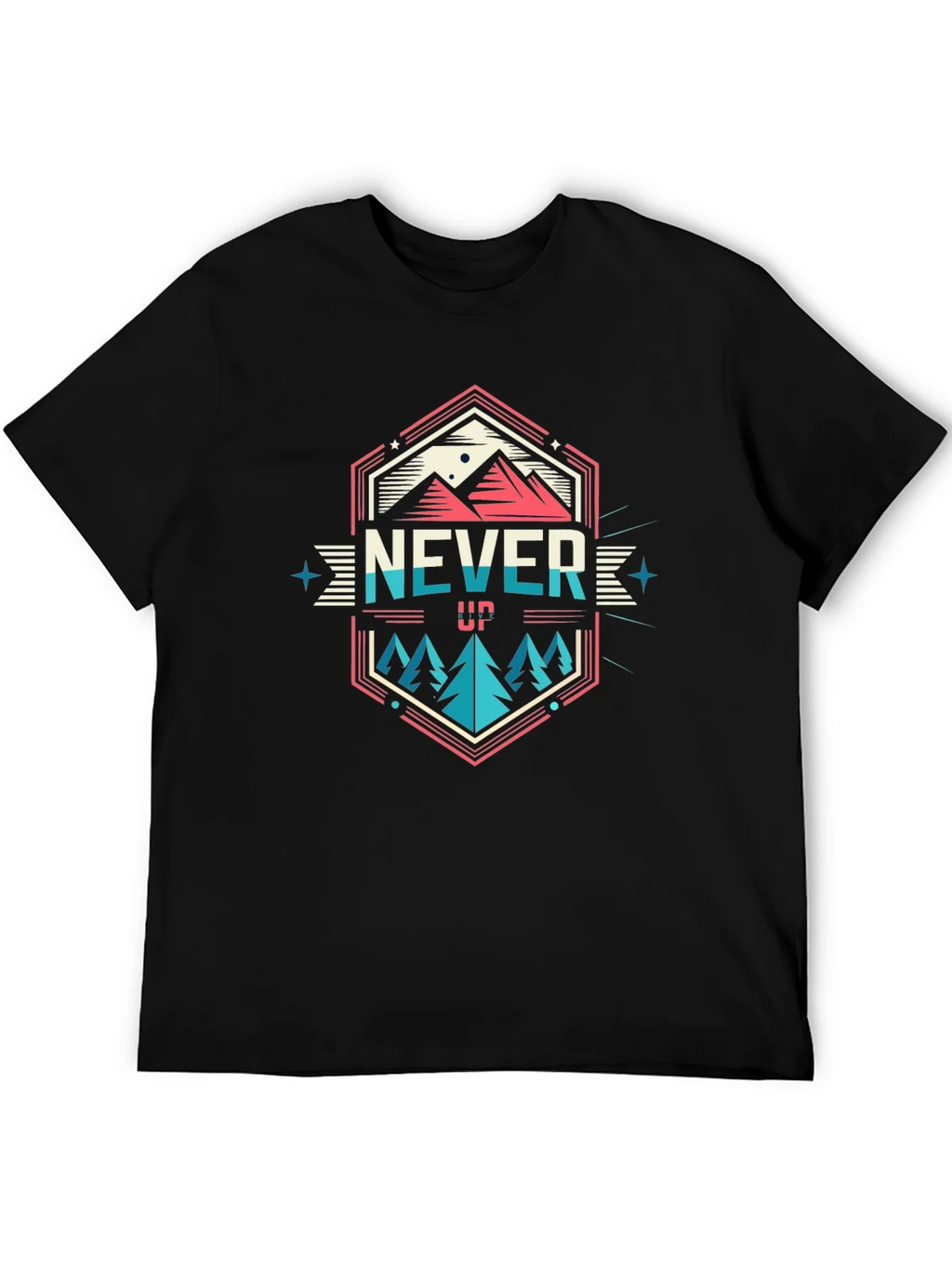 Never Give Up Graphic T-Shirt - Mountain Adventure Tee product image 3