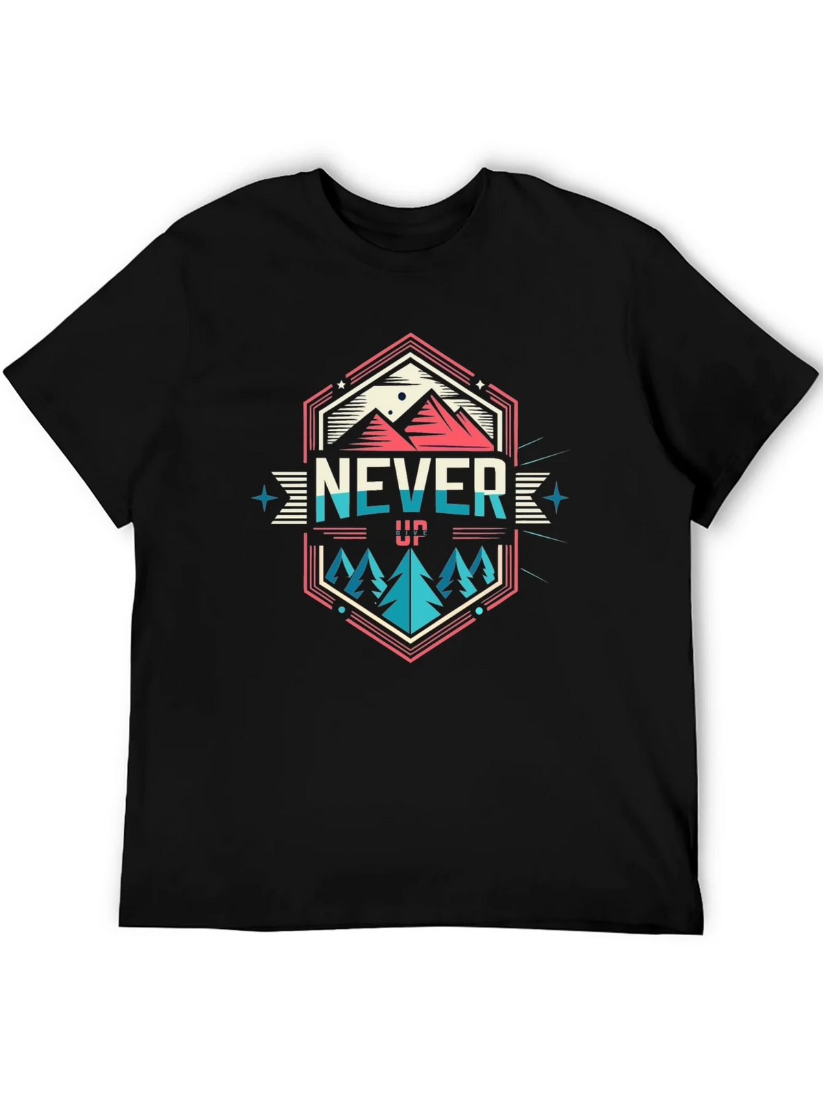 Never Give Up Graphic T-Shirt - Mountain Adventure Tee product image 3