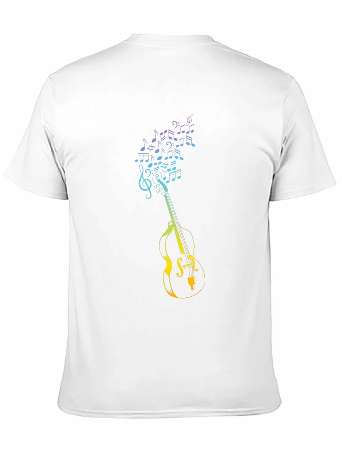 Musical Guitar Notes Graphic T-Shirt - Black product image 3