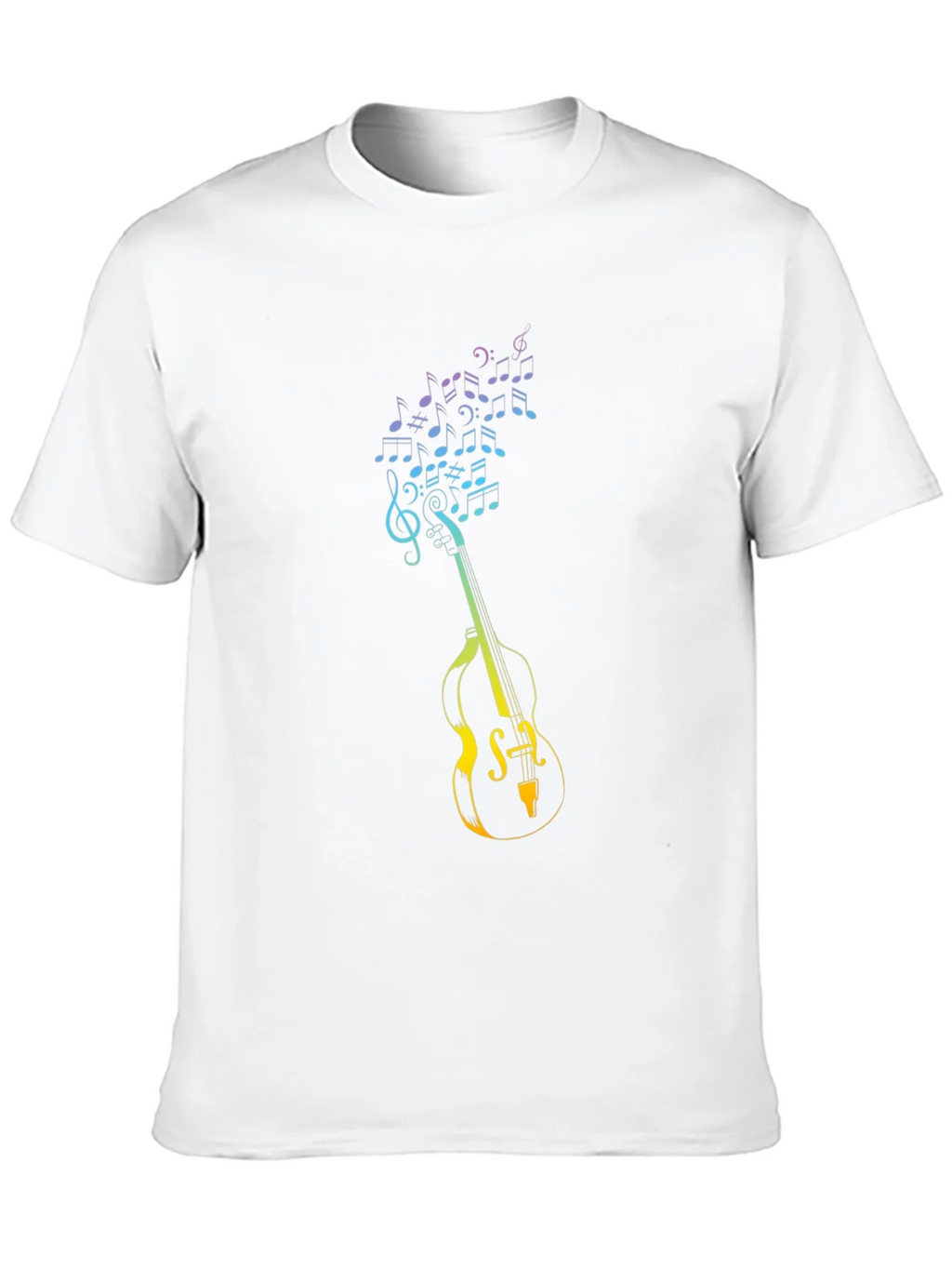 Musical Guitar Notes Graphic T-Shirt - Black product image 2