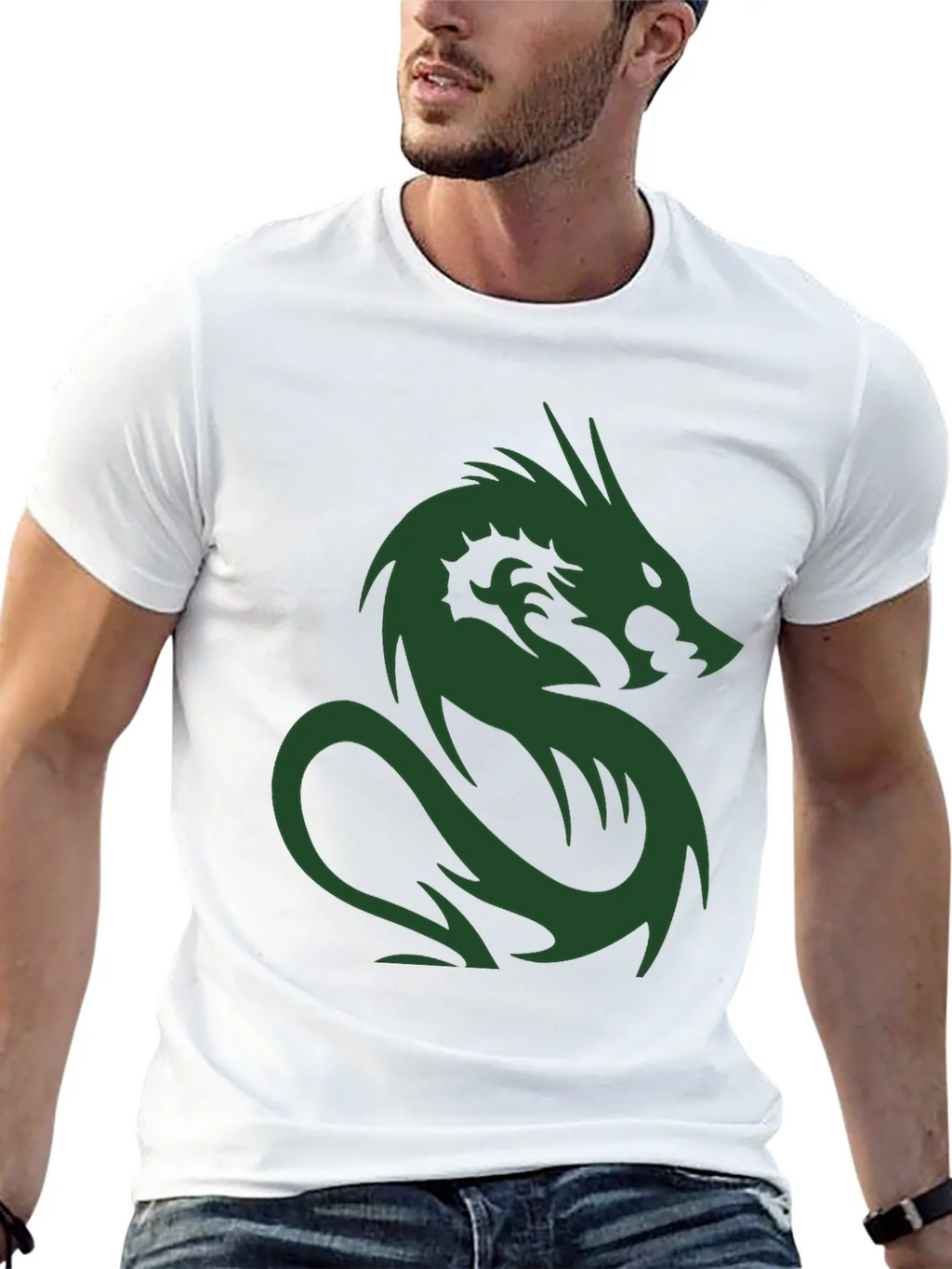 Dragon Graphic Print Crew Neck T-Shirt product image 5
