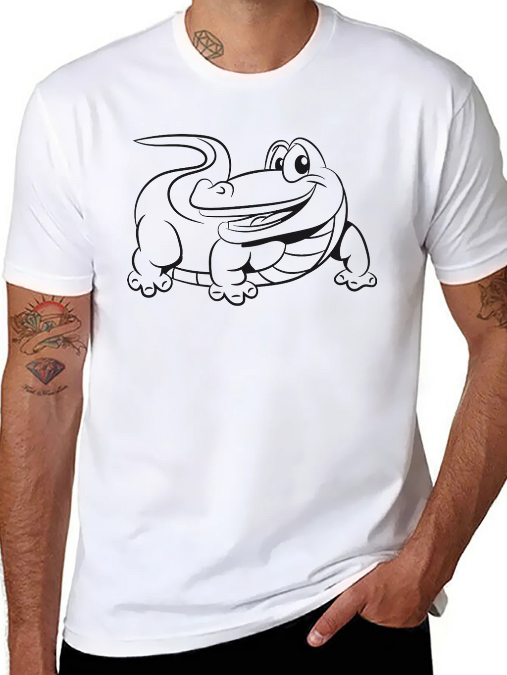 Mens Classic Black Crew Neck T-Shirt product image 7