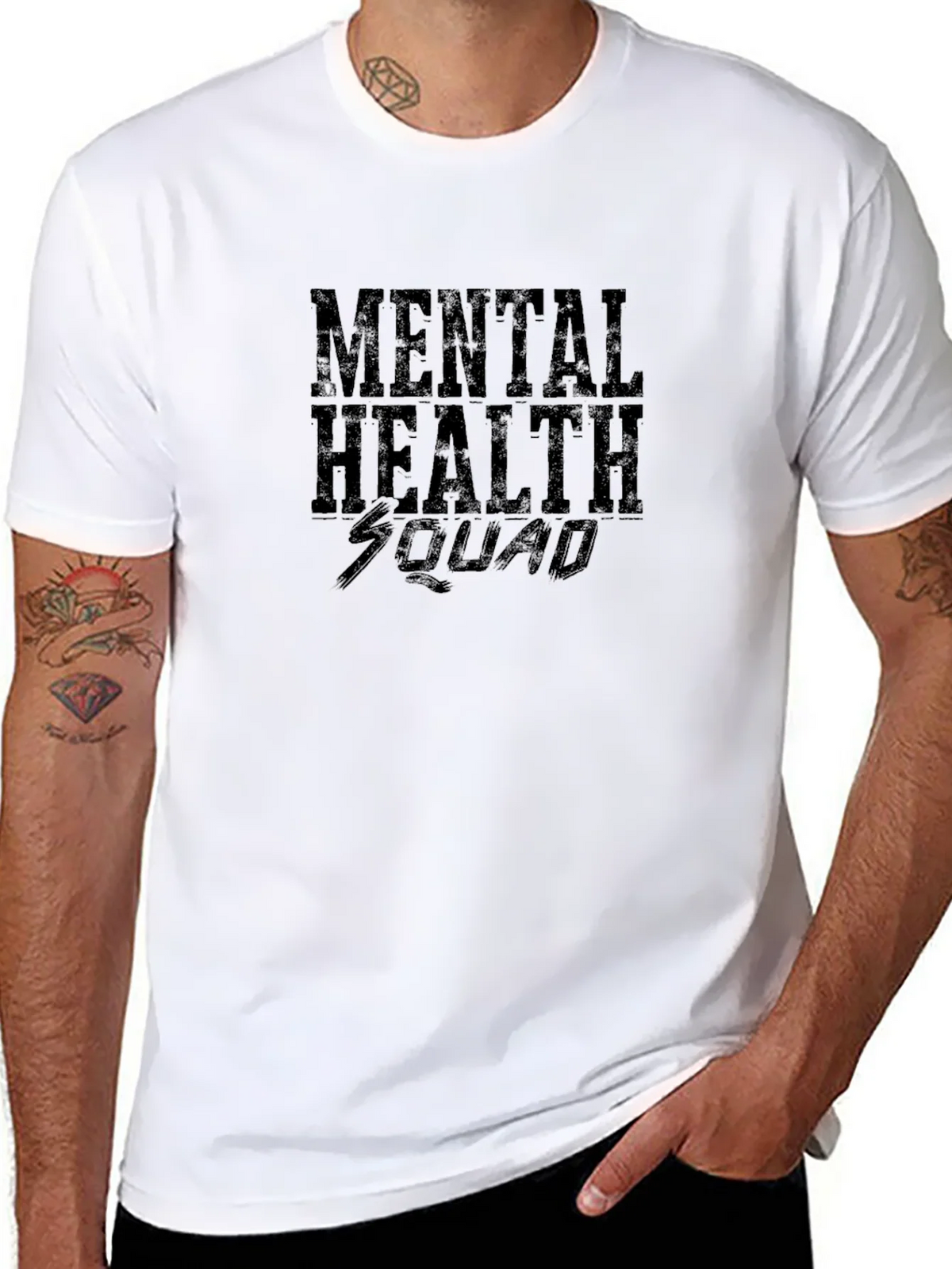 Mental Health Squad Graphic T-Shirt - Black product image 7