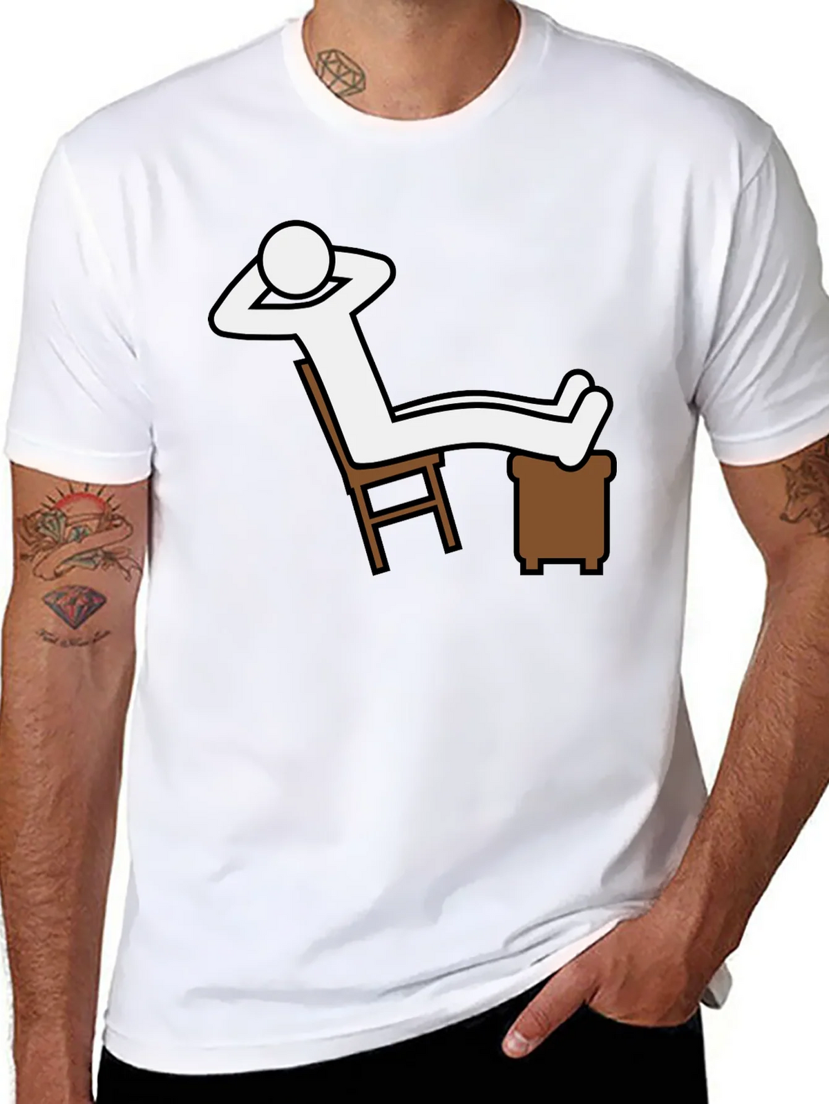 Relaxing Stick Figure Graphic T-Shirt - Comfy Casual Wear product image 6