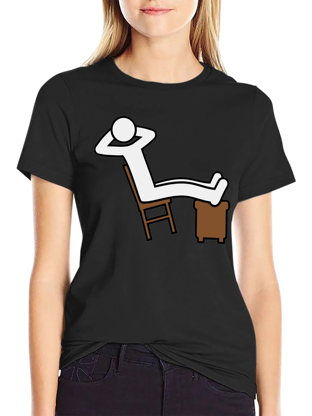 Relaxing Stick Figure Graphic T-Shirt - Comfy Casual Wear product image 2
