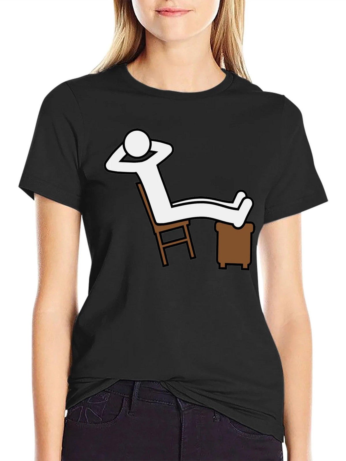Relaxing Stick Figure Graphic T-Shirt - Comfy Casual Wear product image 2