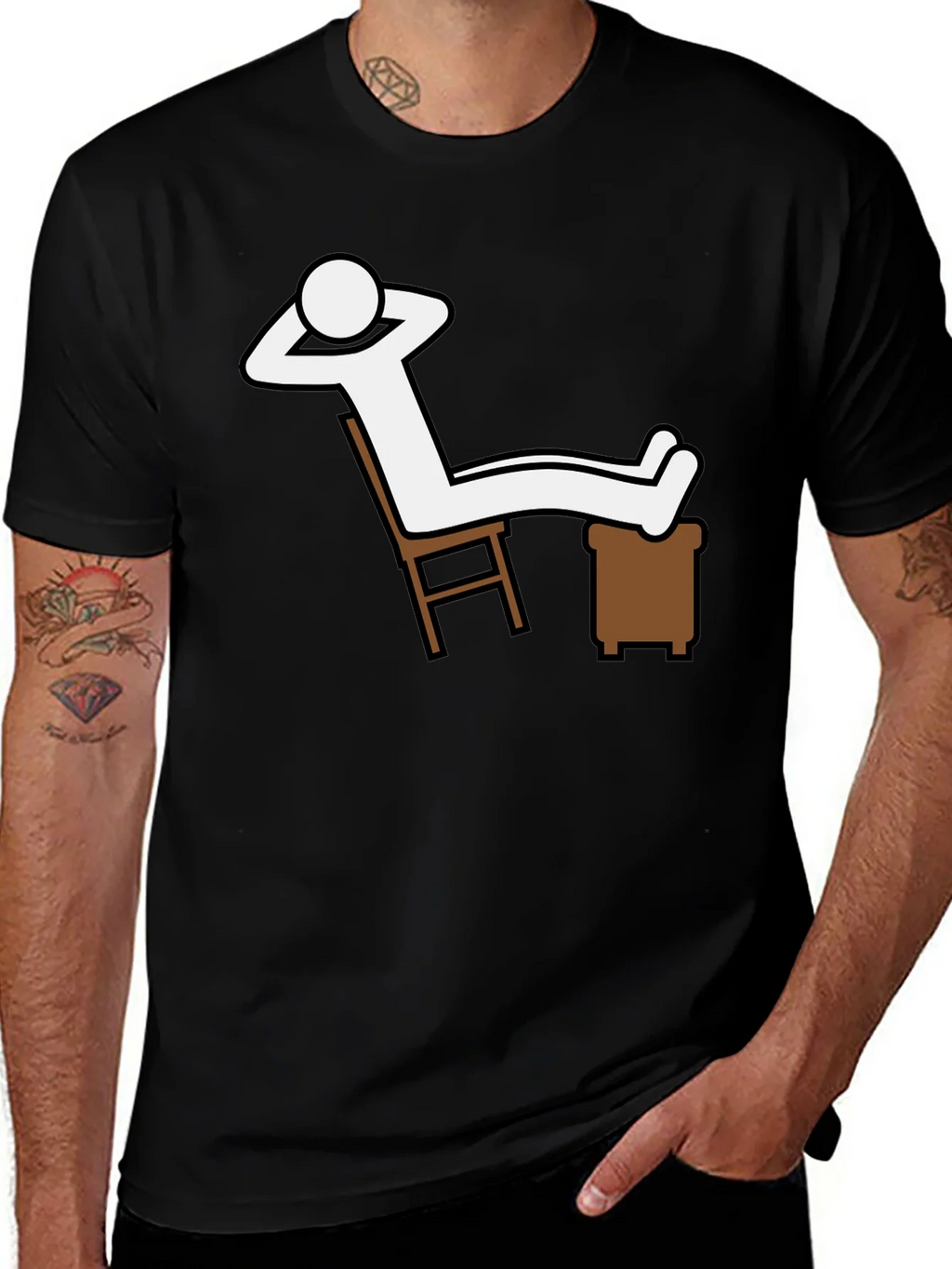 Relaxing Stick Figure Graphic T-Shirt - Comfy Casual Wear product image 1