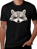 Geometric Raccoon Graphic Tee - Modern Style product image 1