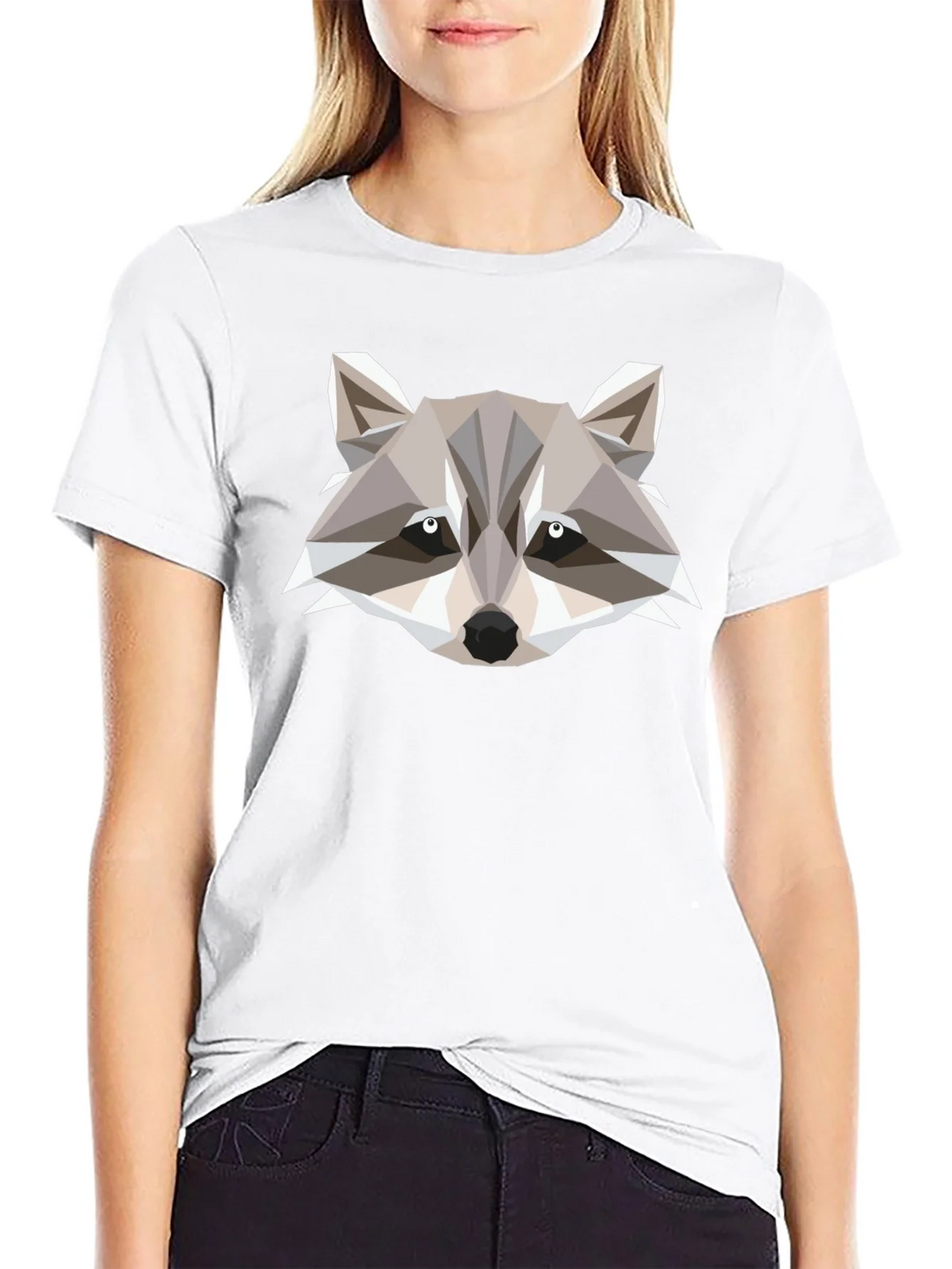 Geometric Raccoon Graphic Tee - Modern Style product image 8