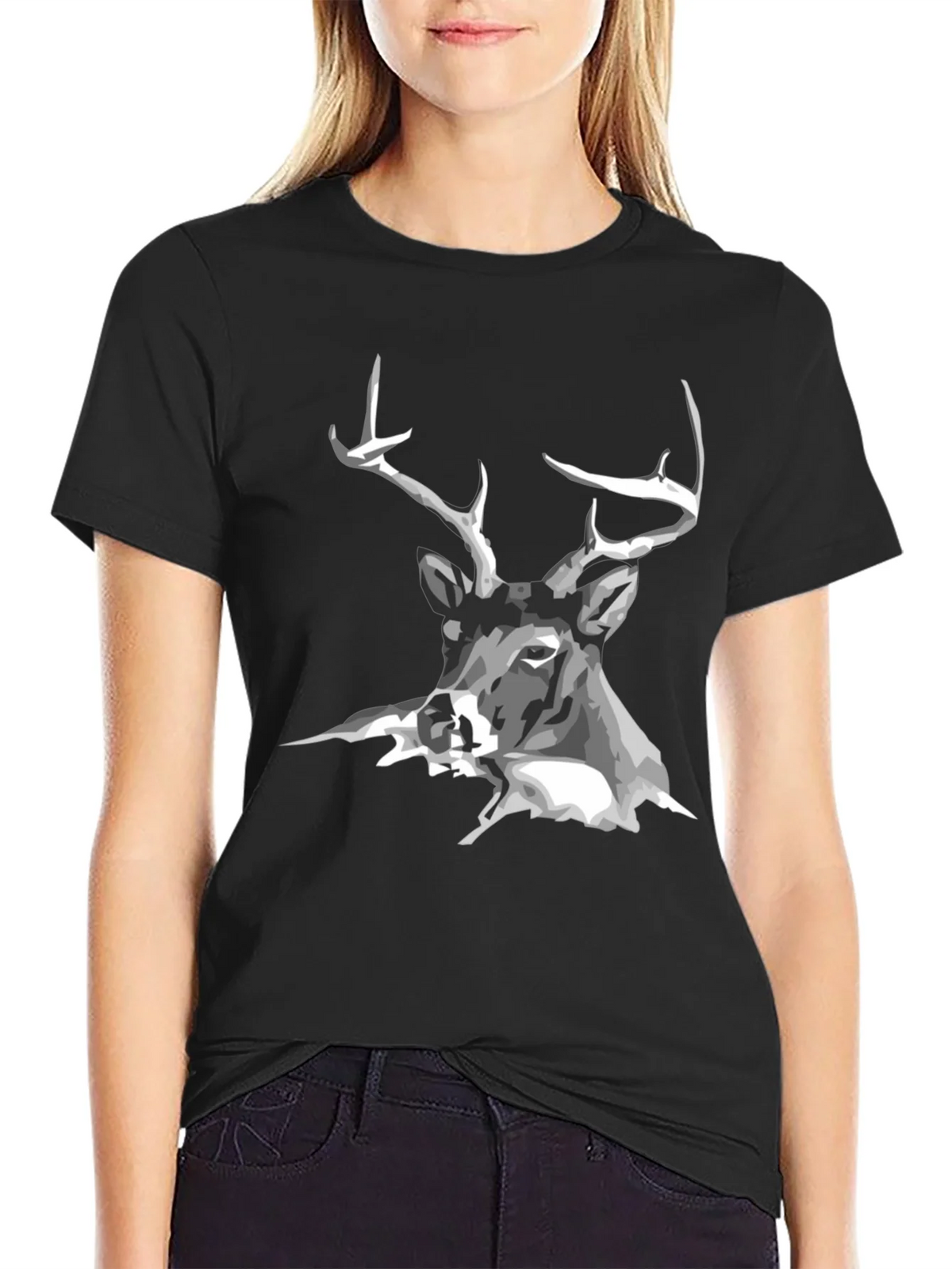 Black Deer Graphic Tee - Mens Casual T-Shirt product image 1