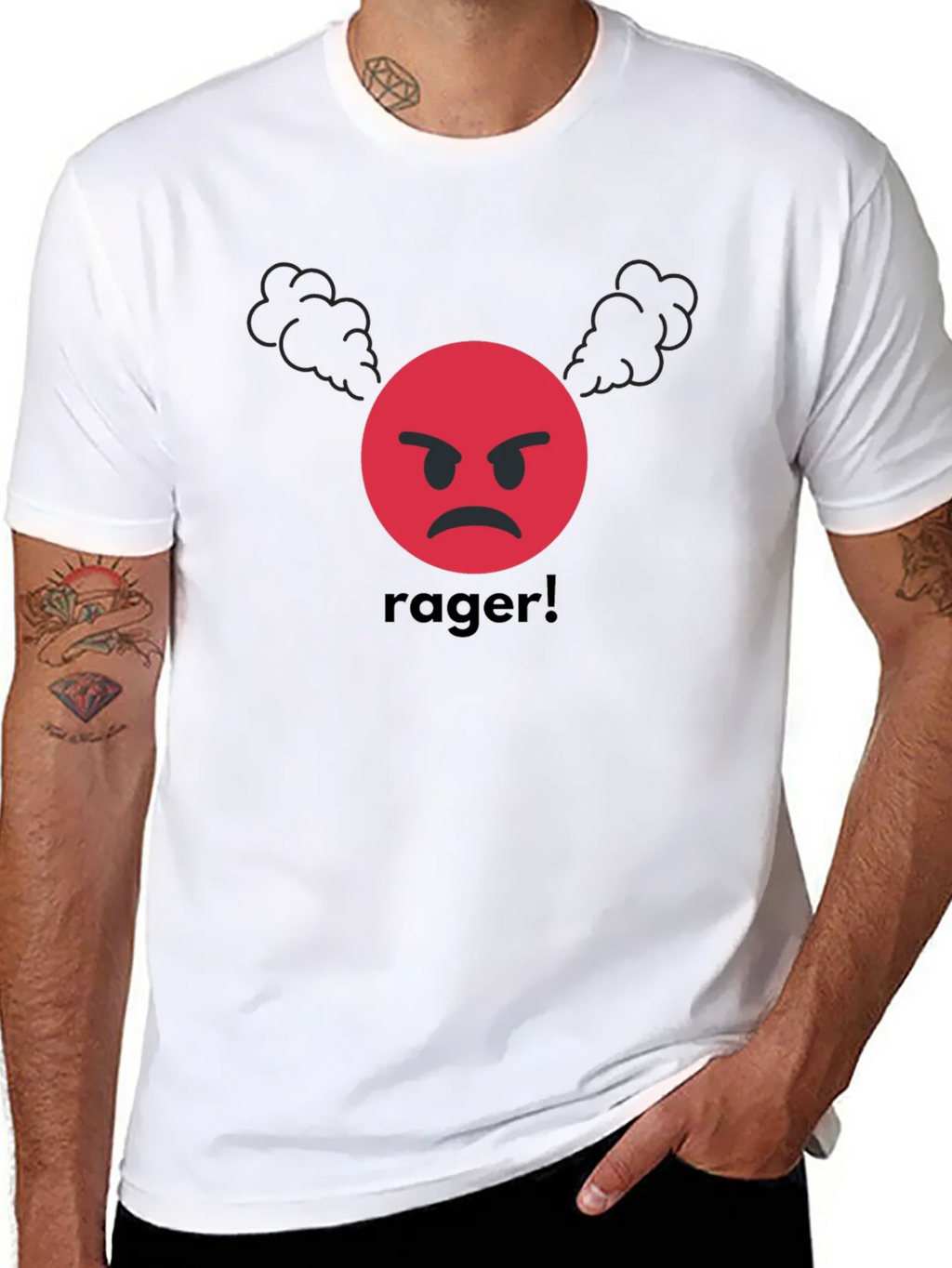 Rager Emoji T-Shirt - Angry Expression product image 7