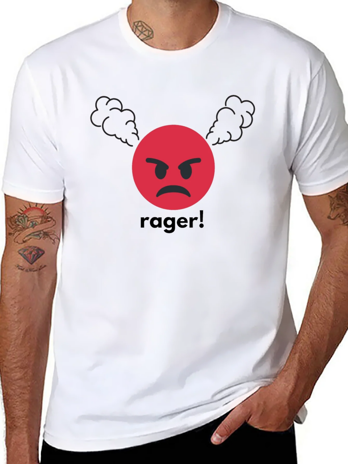 Rager Emoji T-Shirt - Angry Expression product image 7