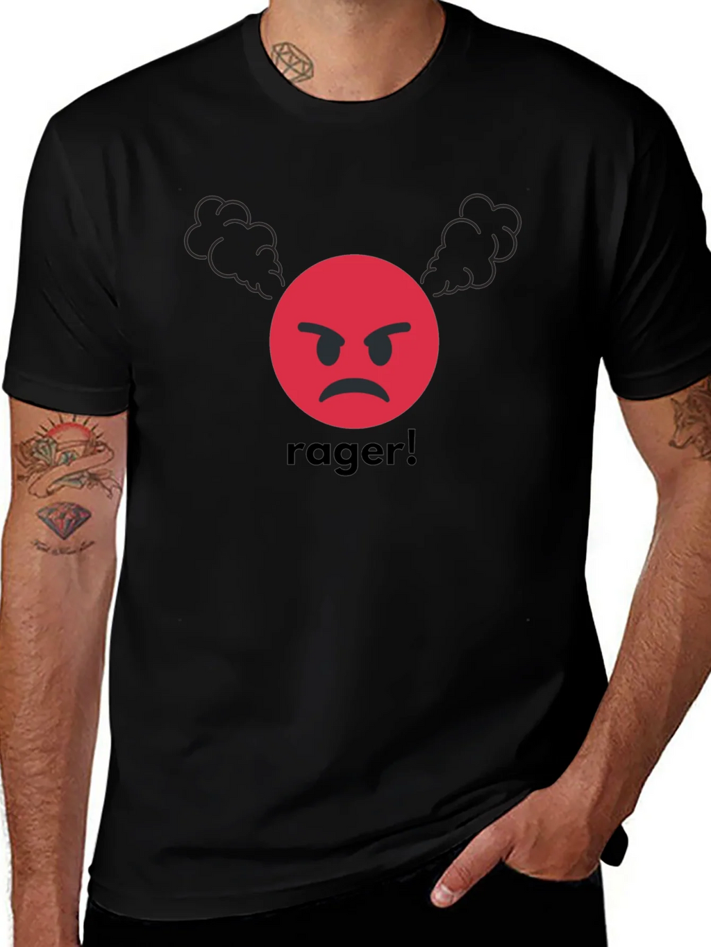 Rager Emoji T-Shirt - Angry Expression product image 1
