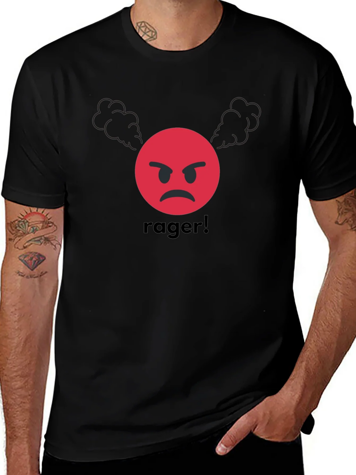 Rager Emoji T-Shirt - Angry Expression product image 1
