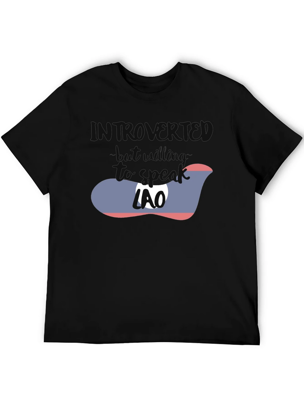 Introvert Lao Flag Graphic T-Shirt product image 4