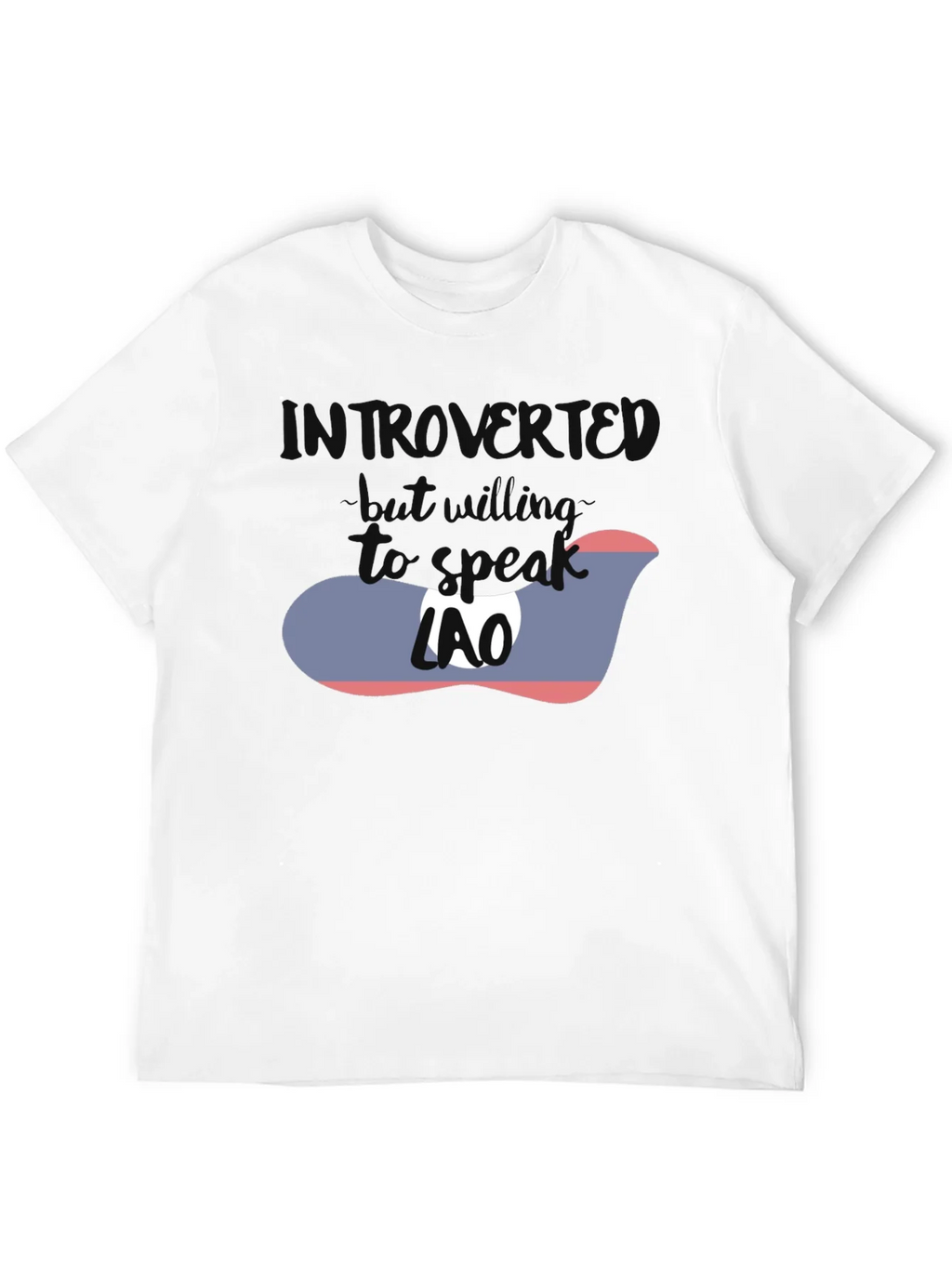 Introvert Lao Flag Graphic T-Shirt product image 9