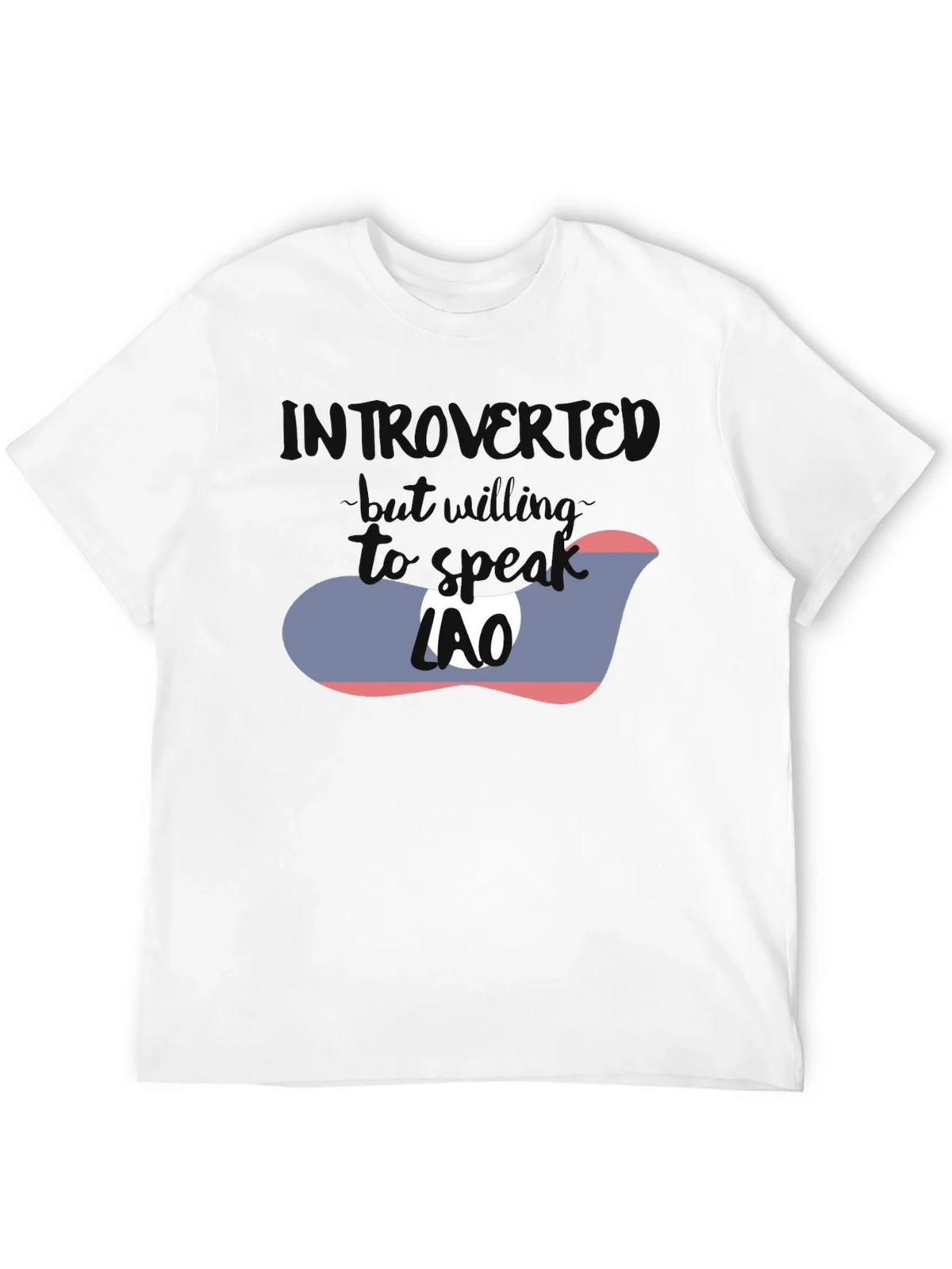 Introvert Lao Flag Graphic T-Shirt product image 9