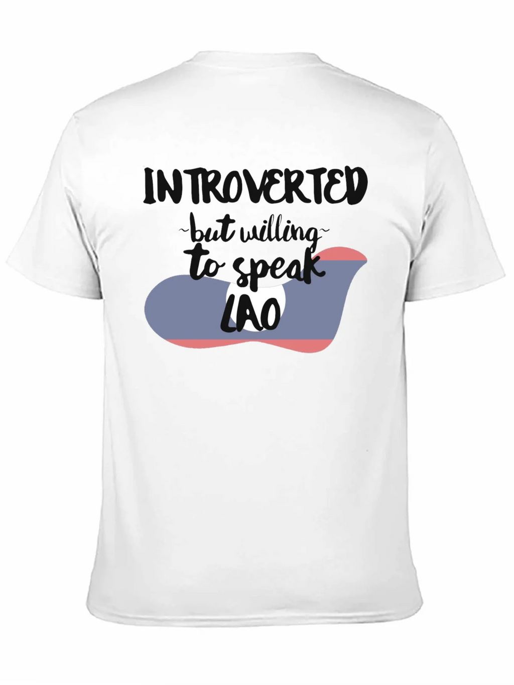 Introvert Lao Flag Graphic T-Shirt product image 8