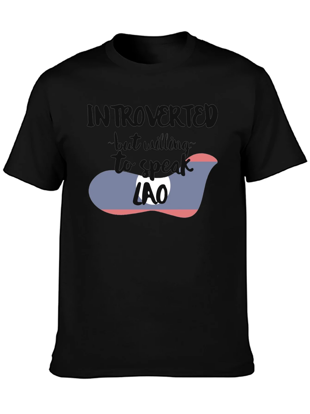 Introvert Lao Flag Graphic T-Shirt product image 2
