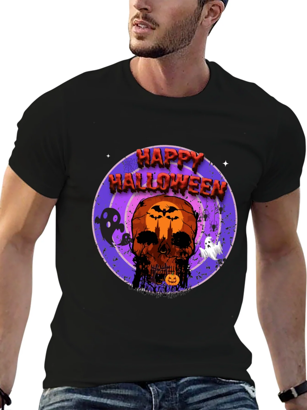 Happy Halloween Skull T-Shirt product image 4