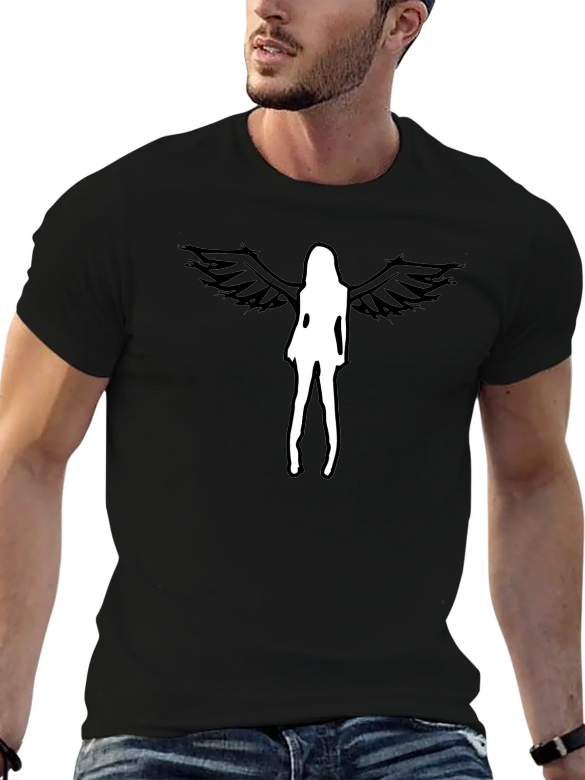 Angel Wings Graphic Tee - Mens Black T-Shirt product image 6